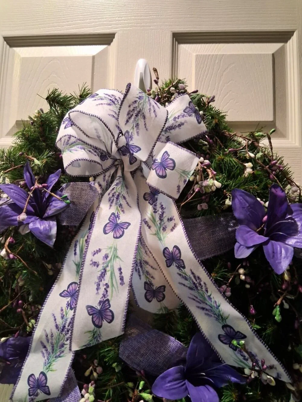 Handmade Purple Spring Butterfly Wreath